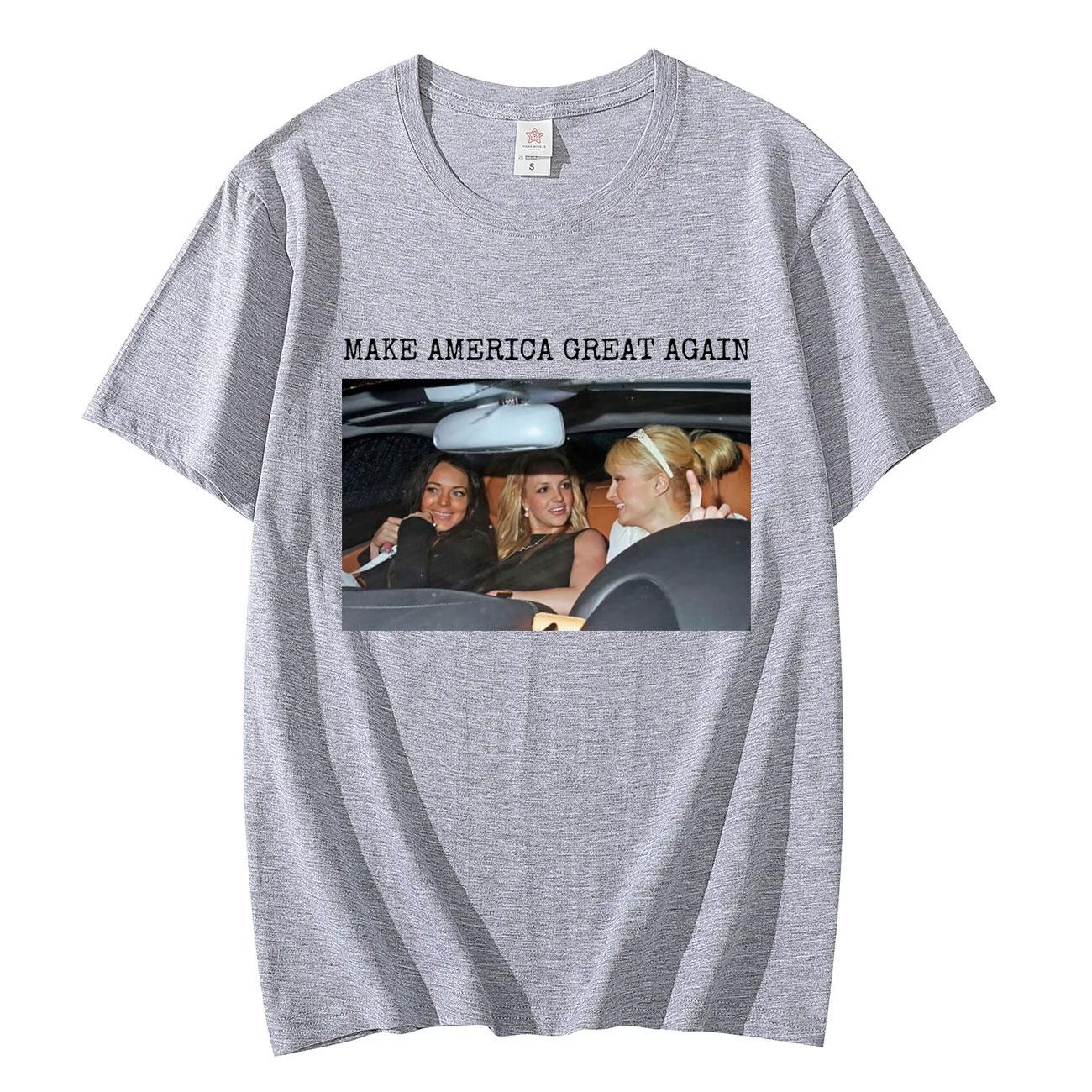 

Britney Lindsay Paris Hilton Graphic T Shirts Unisex Fashion Aesthetics Short Sleeve T-shirts Casual Vintage Oversized T-shirt 4XL