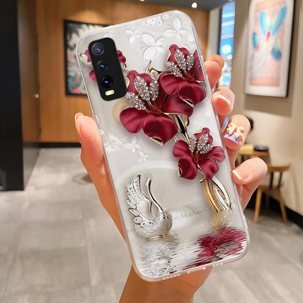 Pro Vivo V2027 V2028 V2029 Zadní kryt Vivo Y11S Y12s Y12a Y20 Y20s Y20i Pouzdro Roztomilý Kreslený Malovaný Funda Měkký TPU Silikonový Nárazník