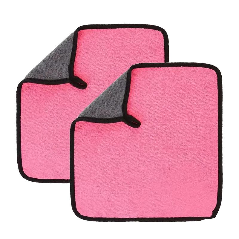 2 buc. Prosop de curățare din microfibră Îngroșați cârpă moale pentru uscare Prosoape pentru spălat auto, cârpe cu două straturi 30cmx30cm 30x40cm 30x60cm