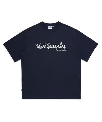 Signed Logo Short Sleeve T-Shirt - Navy