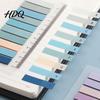Translucent Sticky Strips 6Pcs/Set Assorted Color Index Tabs Writable Repositionable Colorful Tabs Morandi Colored Book Page Marker Labels