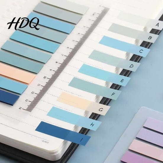 Translucent Sticky Strips 6Pcs/Set Assorted Color Index Tabs Writable Repositionable Colorful Tabs Morandi Colored Book Page Marker Labels
