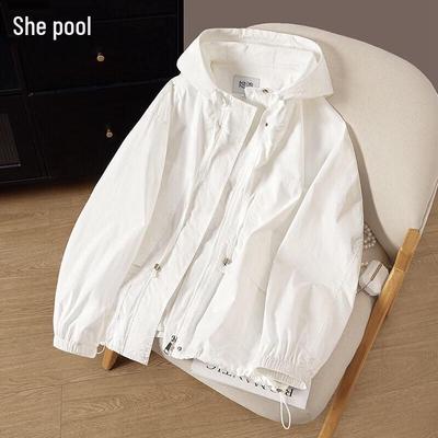 Women's Relaxed Fit Drawstring Hooded Jacket