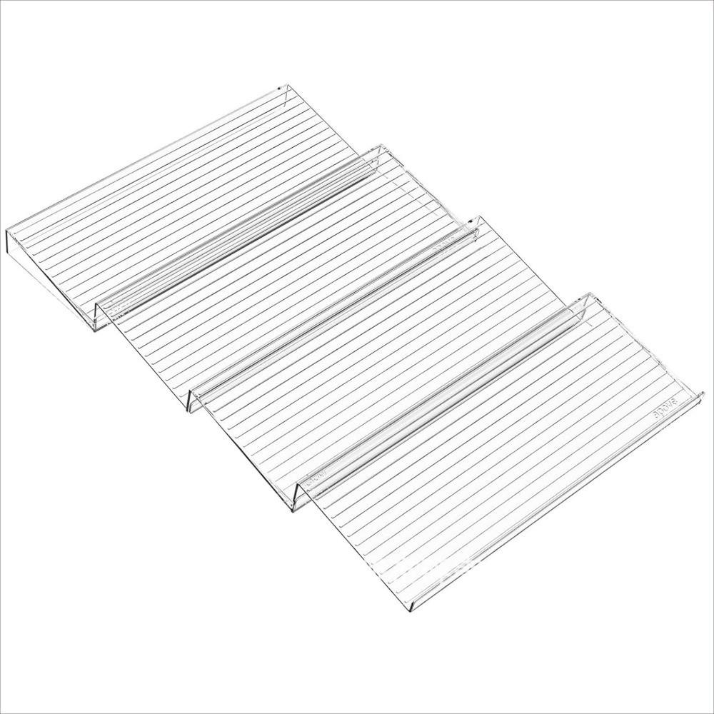 2pcs Drawer Tray Drawer Spice Organizer Stackable Transparent Display Rack  Kitchen