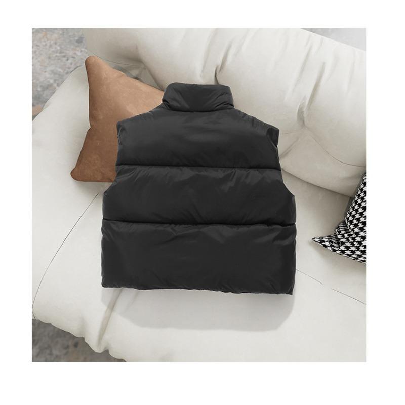 Kids Thickened Warm Stand Collar Padded Vest For Boys And Girls