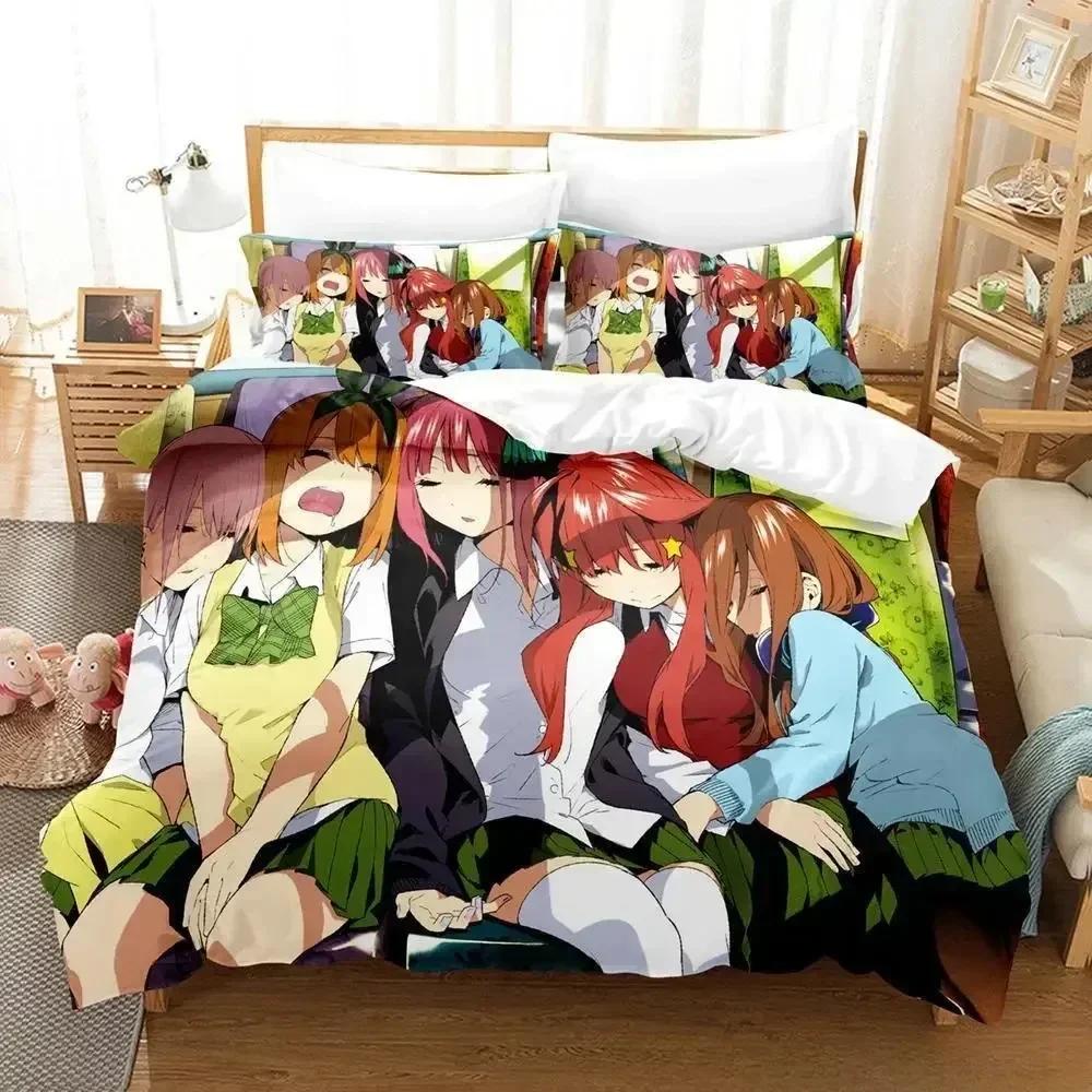 The Quintessential Quintuplets Bedding Set Single Twin Full Queen King Size Bed Set Aldult Kid Bedroom Duvet Cover Sets 3D Anime