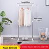 Compact Stainless Steel Clothes Drying Rack - Floor Standing Single Pole Hanger for Balcony