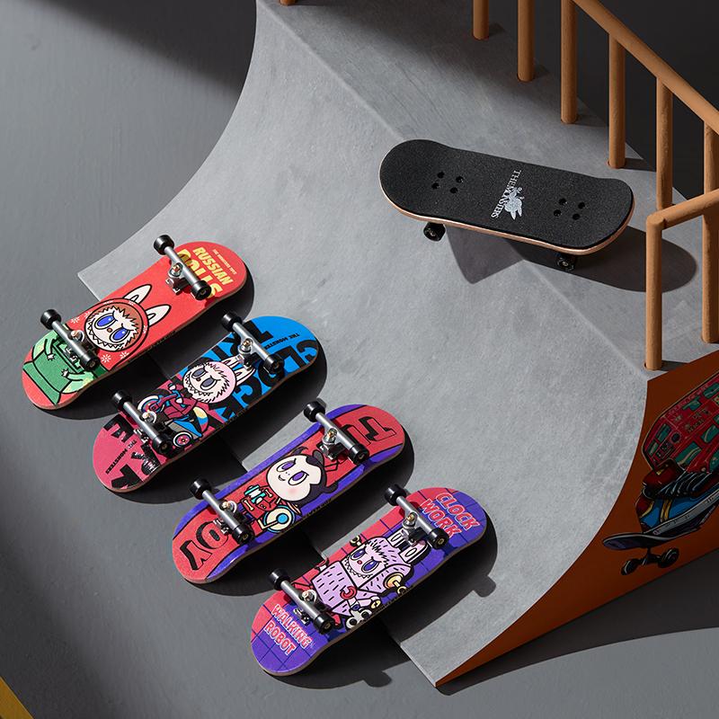 New POP MART LABUBU Elf Toy Collection Fingerboard Mystery Boxes Single Mystery Box/Full Box 12 Pcs 210500208