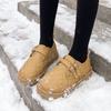 Internet celebrity cotton shoes lazy pedal 2025 autumn and winter velvet women's shoes low-top indoor beanie shoes casual snow boots