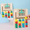 Montessori Learning Slide Puzzle Toys Color Matching Logic Game Busy Board Preschool Educational Wooden Toys for Toddlers Kids