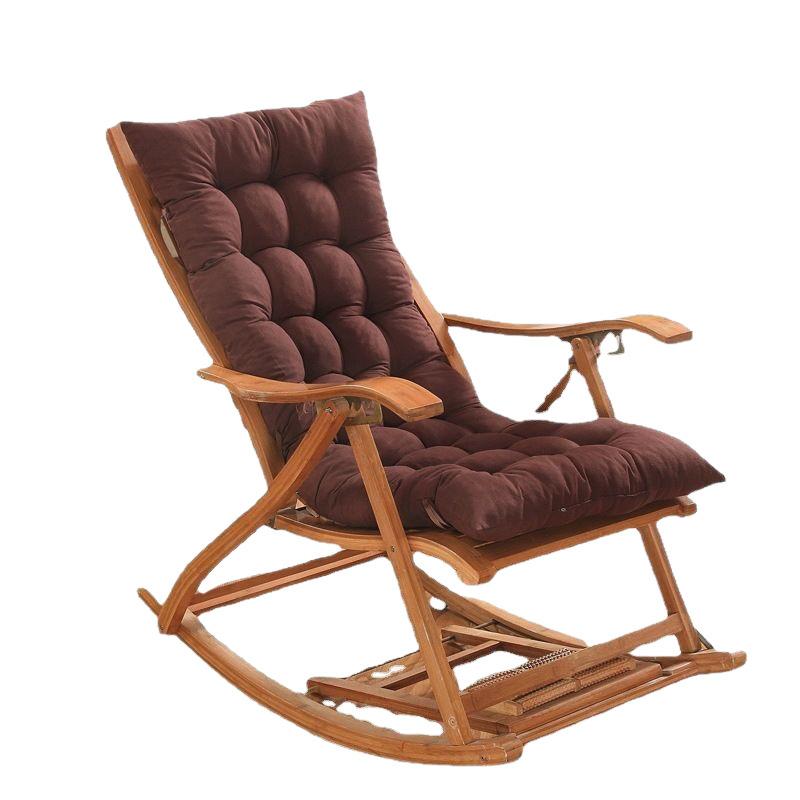 Four Seasons Thick Bench Cushion Rocker Chair Cotton Cushion Solid Color Soft Thicken Outdoor Garden Reclining Chair Cushions