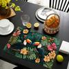 4pcs, Tropical Placemats Set Of 4 Toucan Bird Hibiscus Flower Print Washable Table Mats For Dining Kitchen Decor
