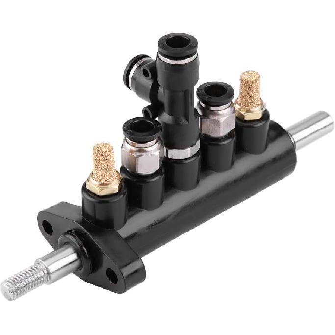 Control Valve Foot Pedal for Tire Changer Machines Duty Steel Construction with Mufflers 8mm Pipe Diameter Compatible with Type A(4)