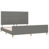 Vidaxl Bed Frame Without Mattress, Dark Gray, 160X200 Cm, Upholstered