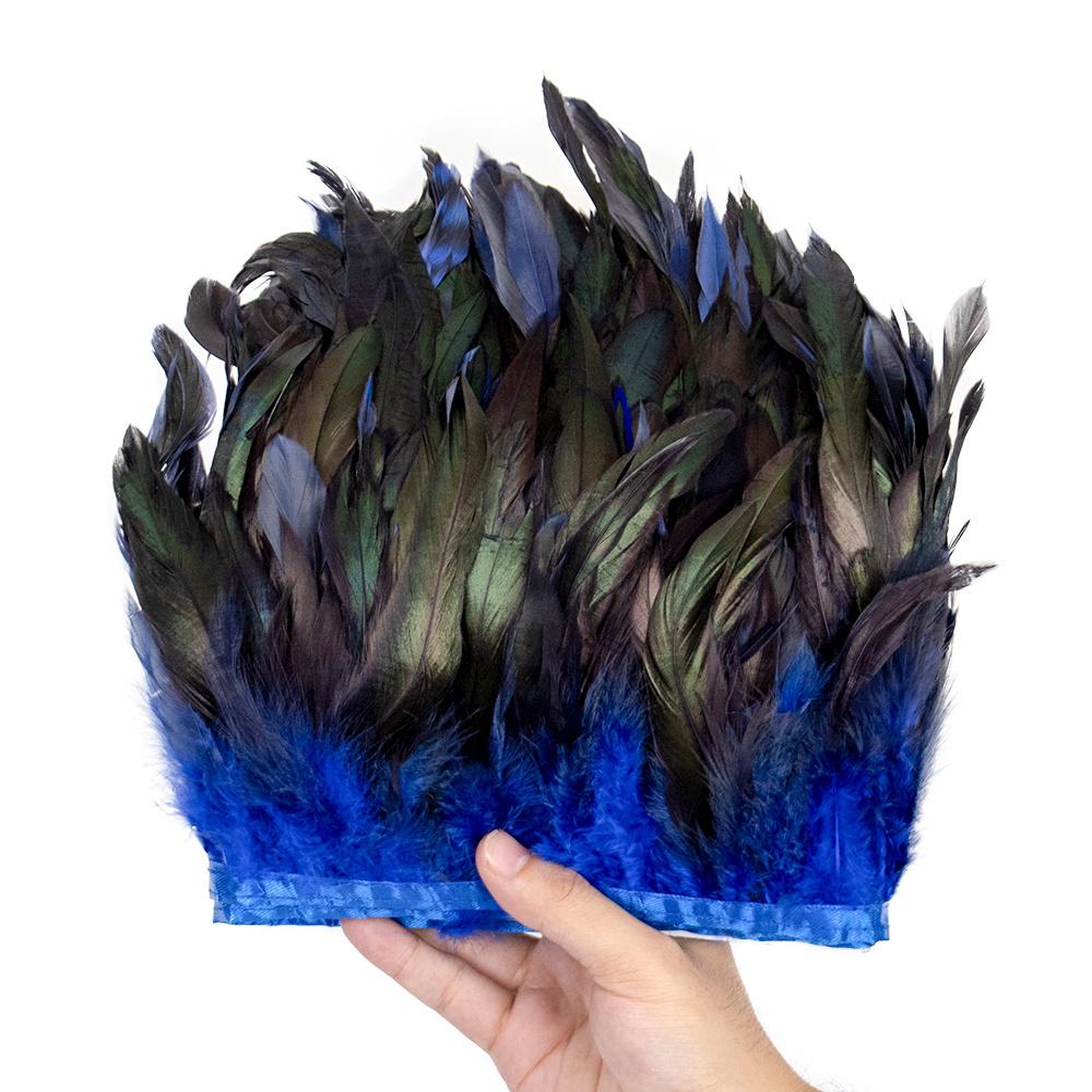 1 Meter Fluffy Natural Rooster Feather Trim Fringe Wedding Decoration Carnival Accessory Sewing Feather Ribbon 15-20 CM