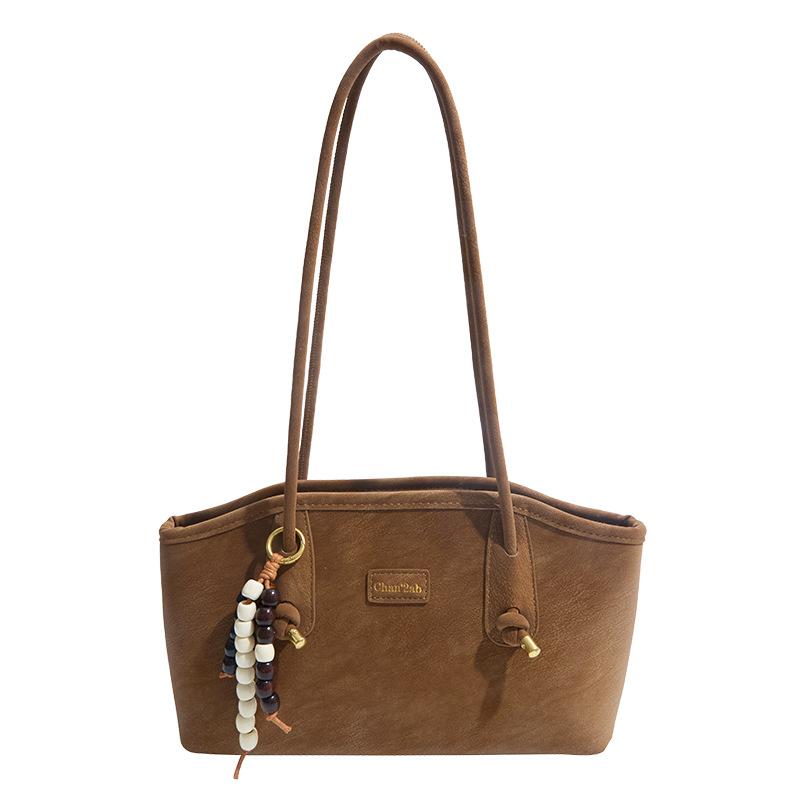 Winter Korean Version Niche Casual Shoulder Bag Women's Bag Retro Simple Commuter Underarm Bag 2025 New Fashion Bag