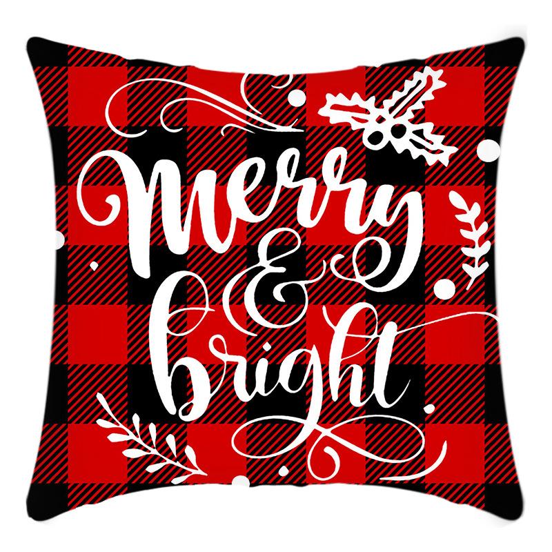 New Christmas Pillowcase Christmas Ball Print Elk Home Decoration Holiday Pillowcase