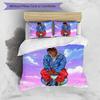 3pcs Juice WRLD1 Pattern Bedding Set Duvet Cover Set Includes Duvet Cover &pillowcases, Perfect All Season Bedroom Decoration & Gift