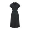 Sally Collared Shirt String Long Dress_I6B-Cop002