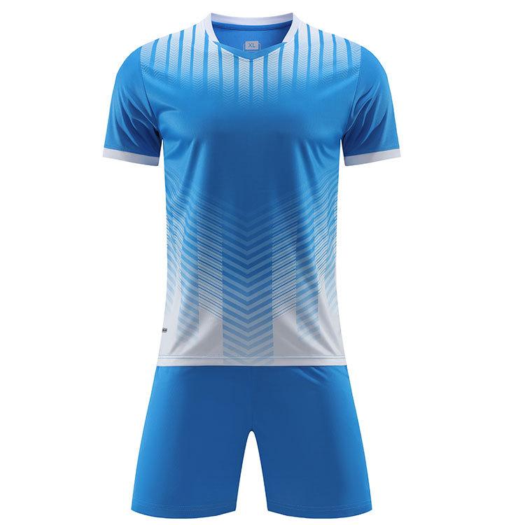 New football jersey set Student sports games Adult children's short-sleeved football jersey Printing number Wholesale