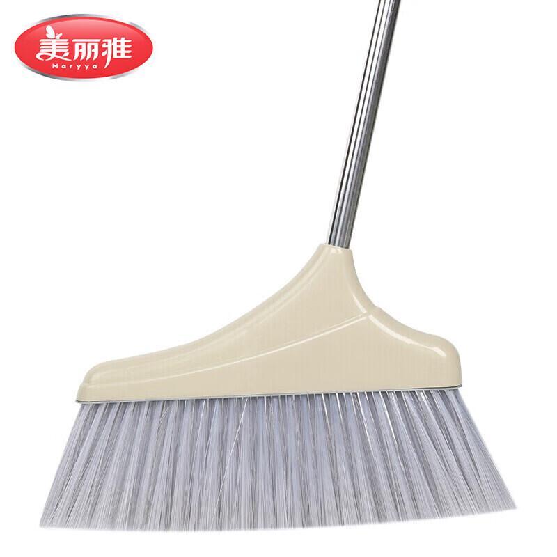 Meiliya Soft Bristle Broom with Stainless Steel Pole