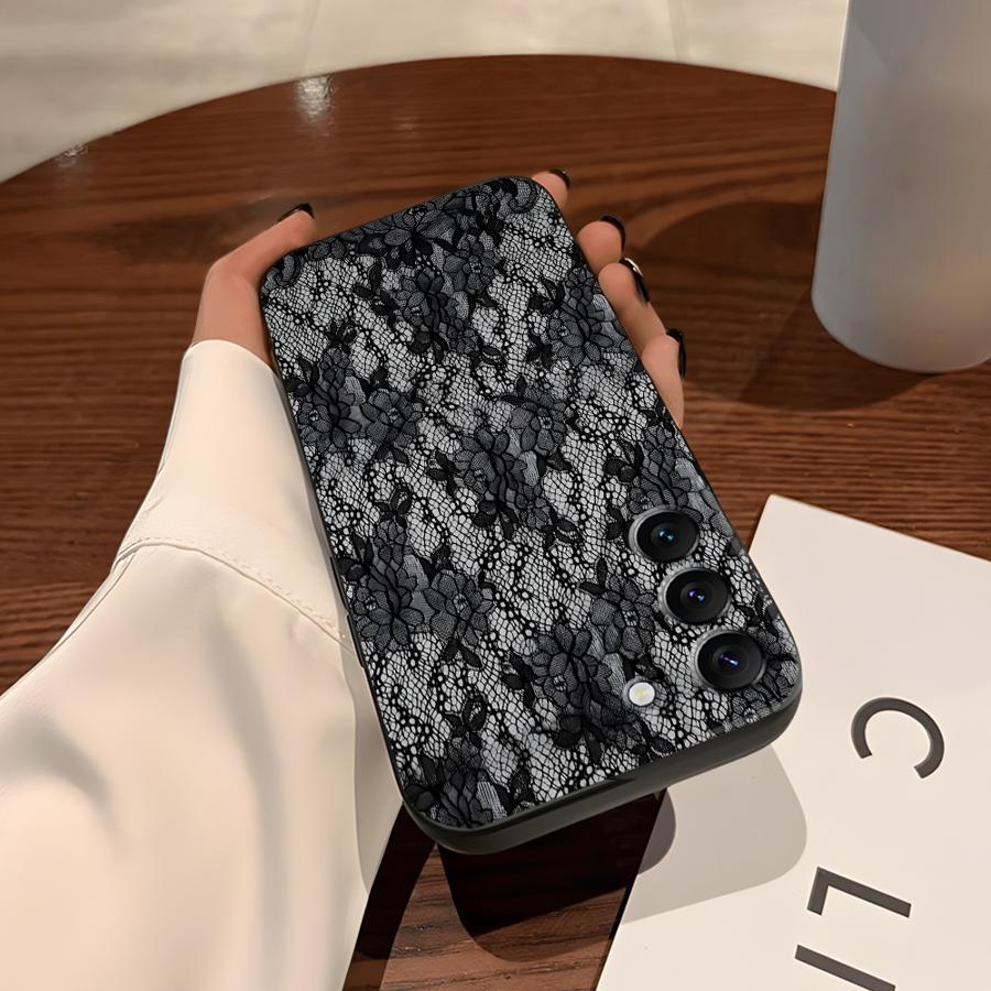 Case for Samsung Galaxy S26 Ultra S25 Plus S20 Ultra S10 S9 S24 Note 20 8 9 10 S23 S21 FE Funda Phone Cover Creative Lace