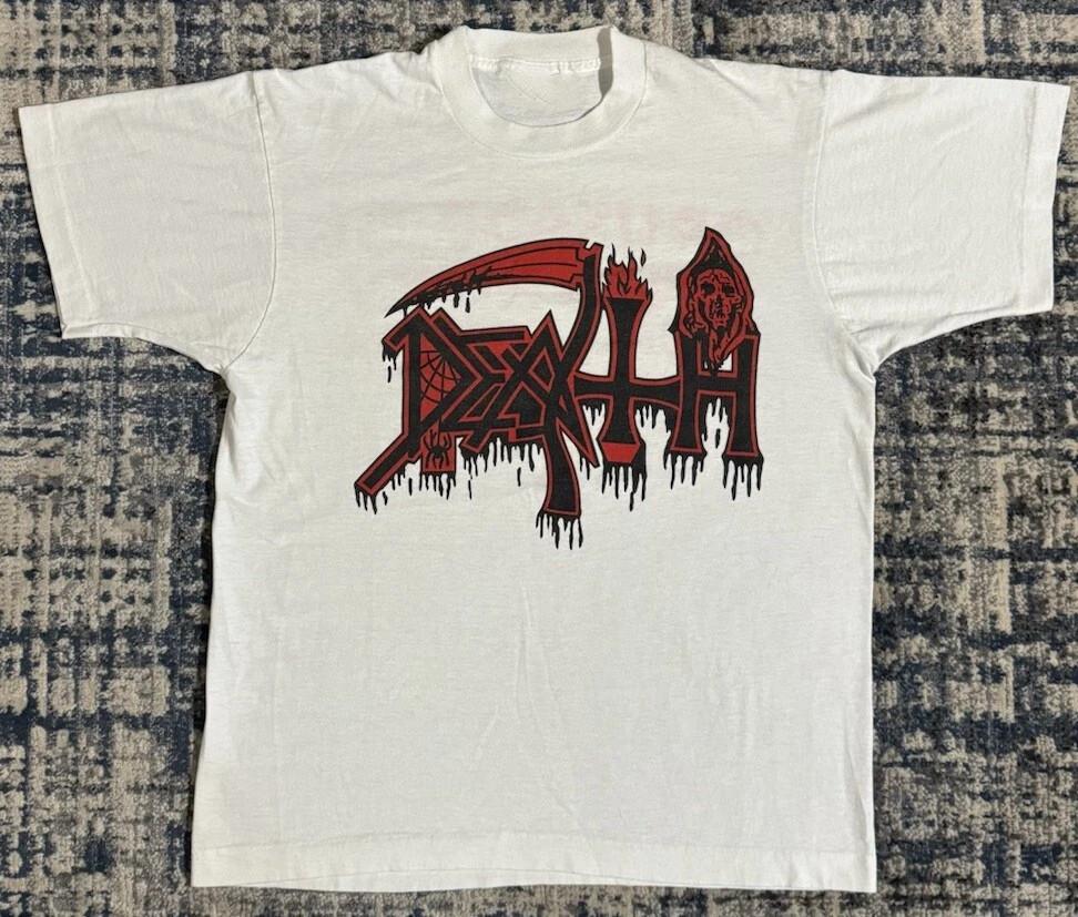 Вдохновленная смертью Винтажная футболка фаната 1990 года Тур Crusade of Brutality S-4XL Унисекс XL