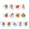Söta Capybara Broschnålar för Ryggsäckar Kläder DIY Tillbehör Kawaii Gåvor Unisex Djurtema Reversnålar