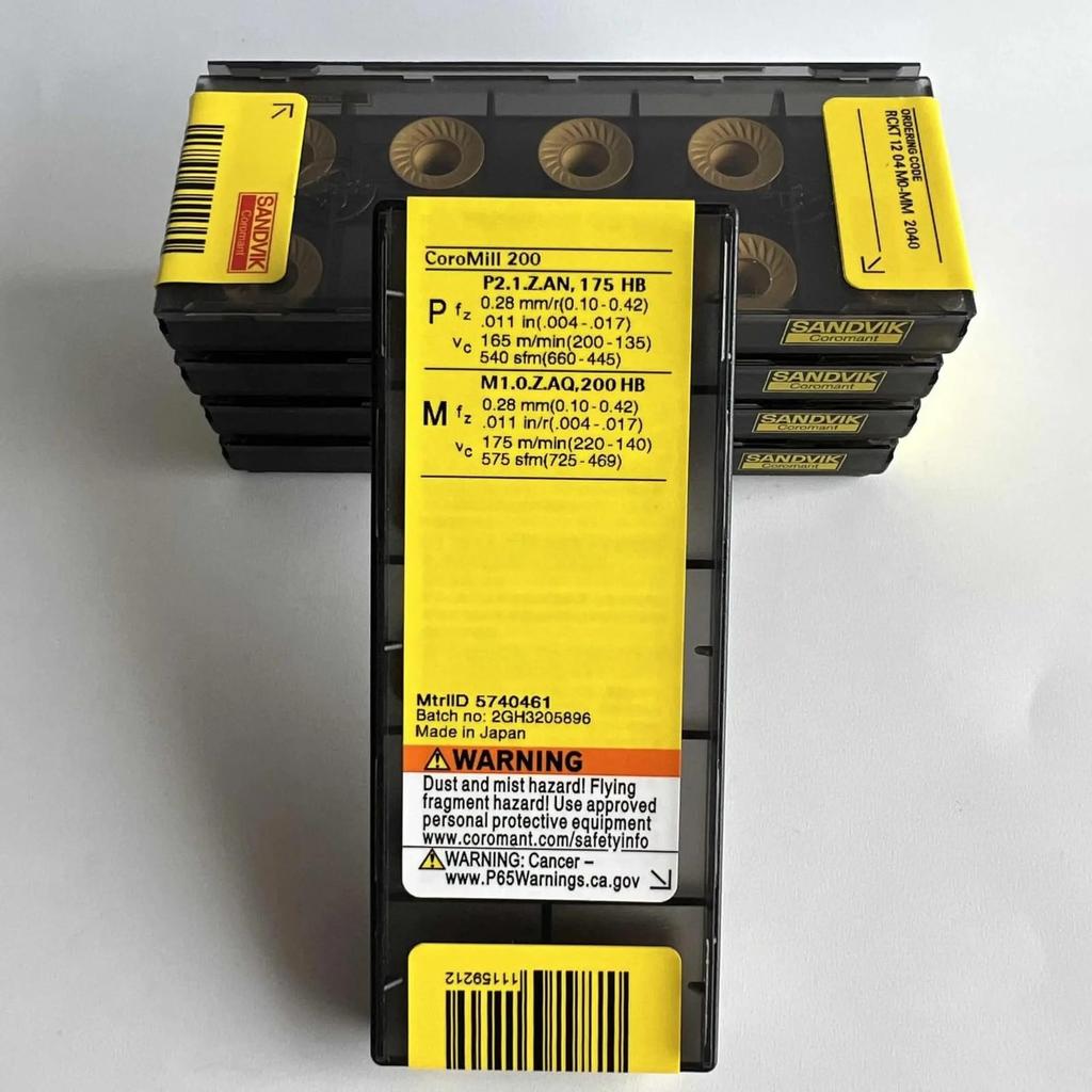 Original Sandvik / RCKT1204M0-MM 2040  / CNC Lathe Carbide Blade 10 PCS