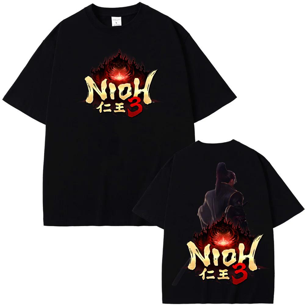 

Nioh 3 Game T-Shirt Classic Game Graphic Printing Tops Short Sleeve Round Neck Cute Tshirt Soft Tops - Men s Summer Cotton Gr... 5XL різнокольоровий