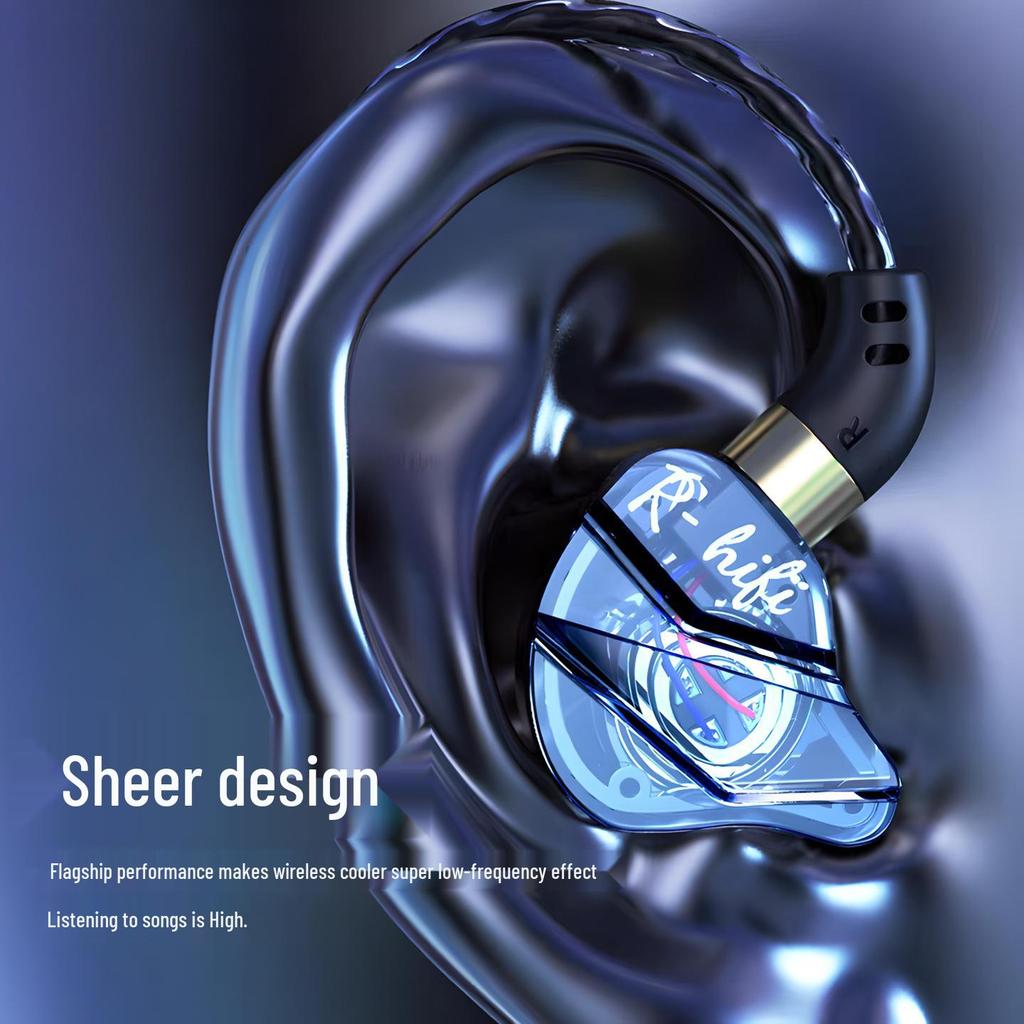 USB Gaming Headset with In-Ear Wired Design and Microphone for Desktop, Laptop, and E-Sports