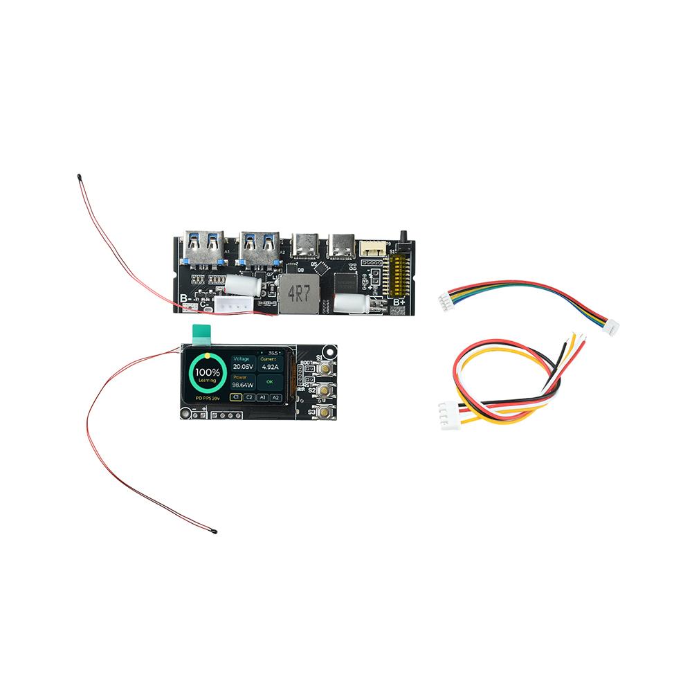 3-5S Lithium Battery Charging Diy Board 1.47 Inch Tft Display Mppt Solar Charging 100W Bidirectional Super Fast Charging Module