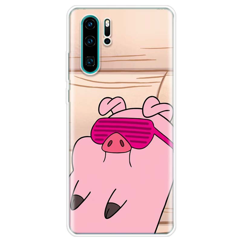 Niedliche ROSA Schwein Cartoon Hülle Handyhülle Für Huawei Y5 Y6 Y7 Y9S P Smart Z 2019 Honor 10 Lite 9 20 9X 8S 8X 8A Pro 7A 7X Coque