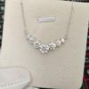 Sterling Silver Smile Moissanite Necklace with Sparkling Diamond Pendant - Women's Clavicle Chain