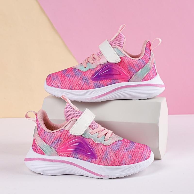 

Сетчатые кроссовки для девочек, учениц начальной школы, легкие, одноклассницы, сетчатая обувь, весна и осень, 6-12 лет, износостойкие кроссовки для бега 39 темно-розовый