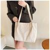 Borsa di grande capacità da donna in tela twill da pendolare a spalla portatile casual borsa da donna semplice pigra borsa per la spesa alla moda
