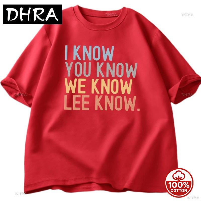 I Know You Know Lee Know Tshirt Unisex Printed Short Sleeve 100 Cotton Tshirt Summer Oneck Loose Soft Casual Oversized Tshirt