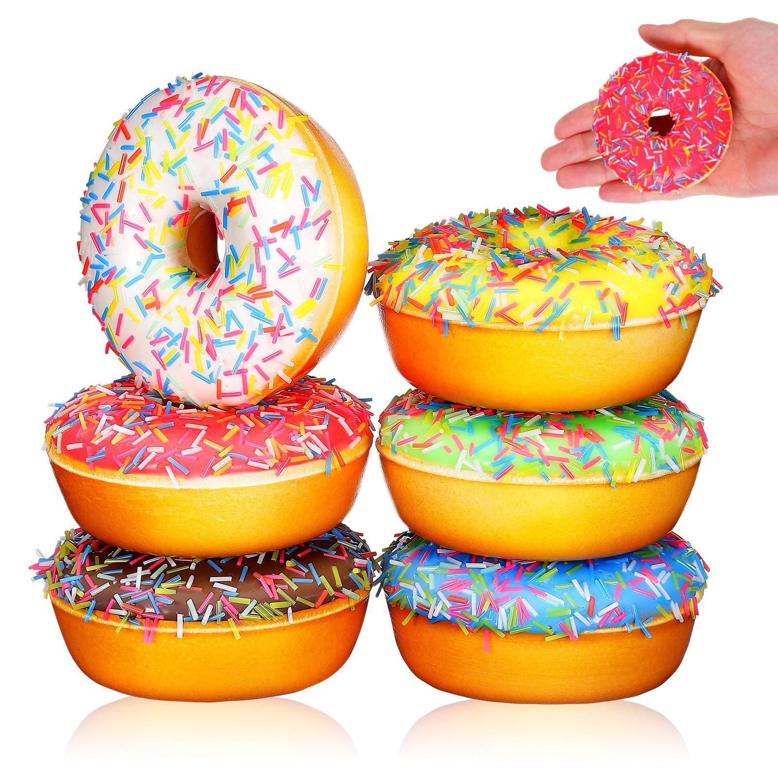 NUOLUX 6pcs Donut Models Realistic Donuts Donut Floats Donut Squeezes Food Bread Models Party Decorations Home Decorations Dollhouse Donuts Food