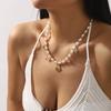 Tooxika Beach Conch Starfish Shell Pendant Pearl Necklace Summer Holiday Seaside Style Necklace