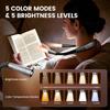 Glocusent Geüpgraded Neklamp 5 Kleuren 5 Helderheden 100 Uur Oplaadbaar Slank Lampje voor Lezen Haken Breien Boekenliefhebbers Kerstcadeau