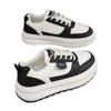 Thick soled white shoes for women mesh shoes for autumn  breathable and casual sports board shoes for students
