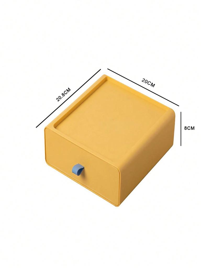 Desktop Drawer Storage Box Stackable Desk Storage Box with Handle Large Capacity Desktop Sundries Organizer Home Storage