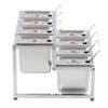 Telescopic Condiment Dispenser Dual Layers Stainless Steel Jam Pot Rack for Milk T Shop Household