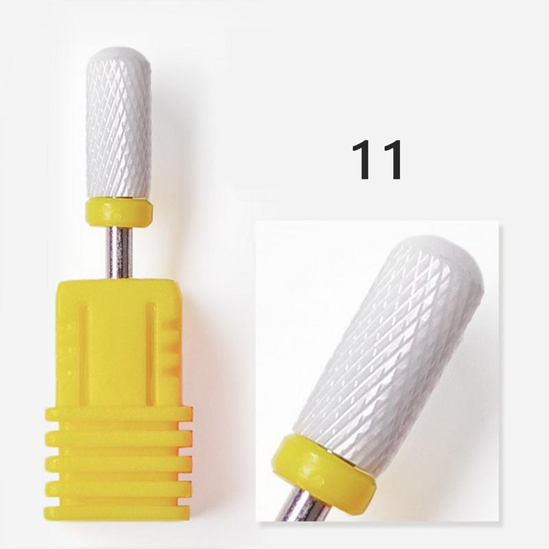 Ceramic Nail Drill Bit Art Smooth Flat Top Rotary Manicure Pedicure 3/32" Shank