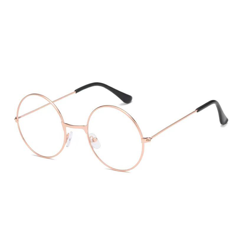 Set of 5 Black Round Harry Potter Sunglasses with Hyaluronic Acid Duck Metal, Perfect for Wedding Groomsmen and Lucky Cat Theme.