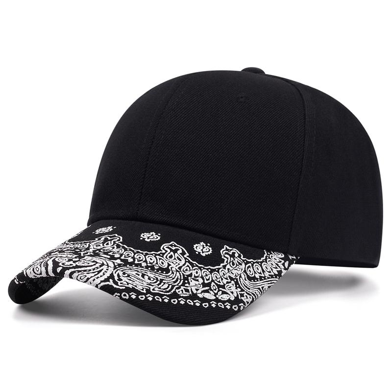 Moda Nuevo Sombrero de Borde Plano Sombrero de Flor de Anacardo Borde Estampado Sombrero Hip Hop Callejero Diaria Ocio Viaje Sombrilla Gorra de Béisbol