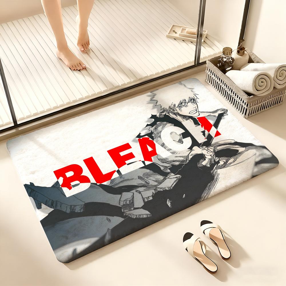 Hot Anime B Bleach Floor Mat Cozy Flannel Soft Thick Non Slip Mat For Living Room Bedroom Kitchen Decor Rugs