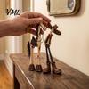 Handgefertigte Pferdeskulptur 1/2 Stück West-Cowboy-Figur, Cartoon-Harzstatue, Dekorative Figur als Schreibtischdekoration für Zuhause und Büro