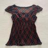 Y2K French V-neck Retro Summer Short Sleeve Women's Top
