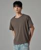 WAAR M1087 Cutoff Round Short Sleeve T-Shirt_Brown